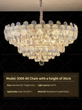 DecorBites™ Crystal Chandelier: French Cream Style Light Luxury for Living Room and Master Bedroom