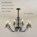 DecorBites™ Black Wrought Iron Crystal Chandelier for Living & Dining Room - Elegance meets Style