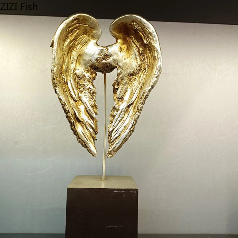 DecorBites™ Angel Wings Sculpture Desk Ornament Home Decor Statue Aesthetic Artwrok