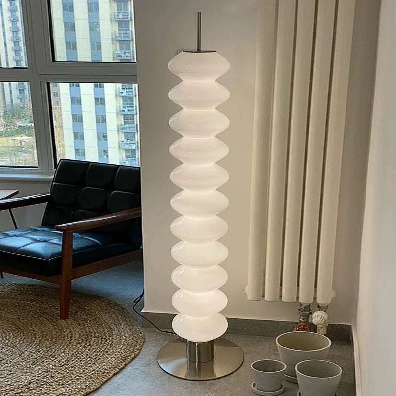 DecorBites™ LED Gourd Sanding Floor Lamp: Nordic Design for Living Room, Bedroom & Shop