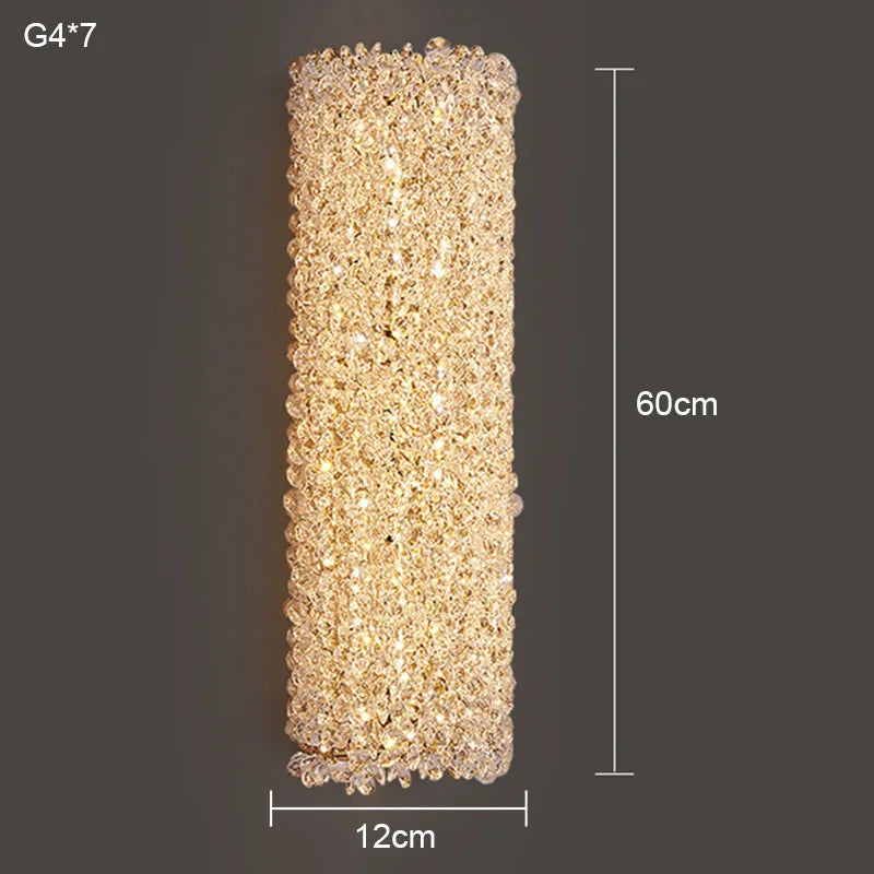 DecorBites™ Crystal Wall Lamp: Modern Minimalist Master Bedroom Lighting