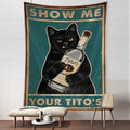 DecorBites™ Cat Tarot Tapestry Wall Hanging: Kawayi Psychedelic Witchcraft Bohemian Home Decor