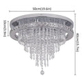 DecorBites™ Crystal Ceiling Lamp Smart LED Chandelier Remote Control Hanging Decor