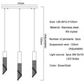 DecorBites™ Crystal Staircase Chandelier: Modern LED Lighting for Living Room, Hall, or Loft