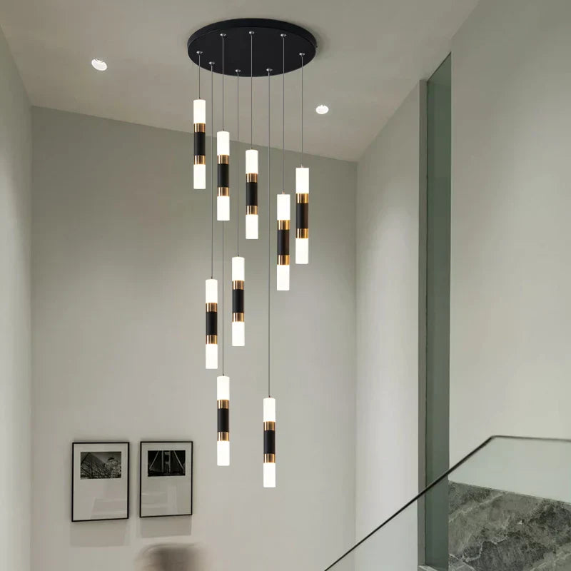 DecorBites™ LED Chandelier Stairway Lamp Dining Table Kitchen Lighting Acrylic Chandelier