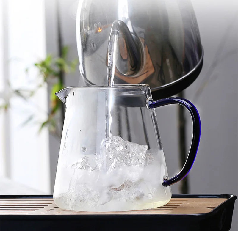 DecorBites™ Glass Teapot 550ml Infuser Strainer Puer Tea Pot Gaiwan Kettle Pu Erh Set