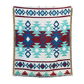 DecorBites™ Beach Blanket Sofa Cover - American Country Plaid Blanket - Cotton Tassel Throw Tapestry