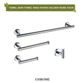 DecorBites™ Brushed Gold Bathroom Accessories Set Hand Towel Bar Rack Toilet Paper Holder