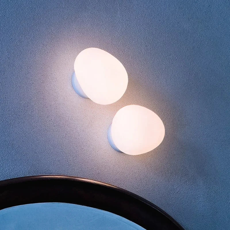 DecorBites™ Glass Egg Wall Sconces Lamp Ceiling Light with E27 Led Bulb