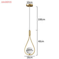 DecorBites™ Glass Ball Brass Pendant Light - Nordic Bedroom Simple Home Decor