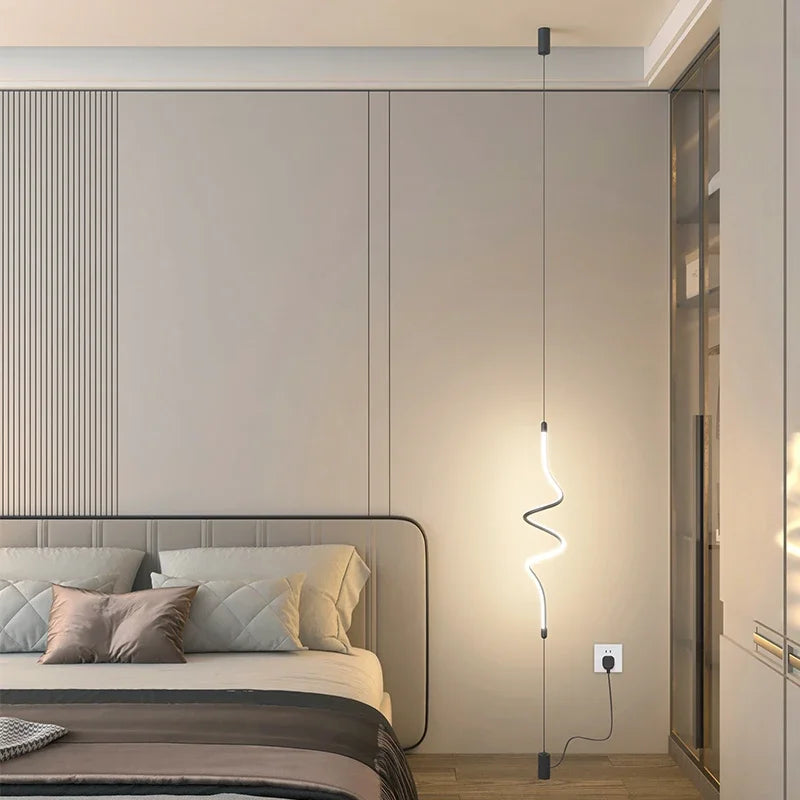 DecorBites™ Black Modern LED Pendant Light for Home Decor and Lighting Solution