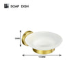 DecorBites™ Brushed Gold Brass Bathroom Accessories Set: Hand Towel Bar, Toilet Paper Holder, Robe Hook