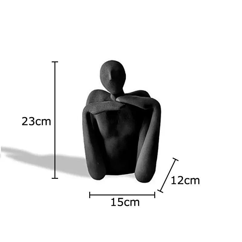 DecorBites™ Abstract Character Resin Sculpture Desk Decoration for Modern Aesthetics