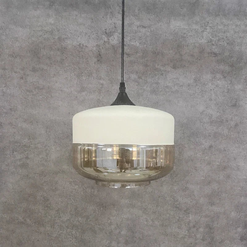 DecorBites™ Black Glass Pendant Light Fixture for Modern Indoor Decor and Dining Room