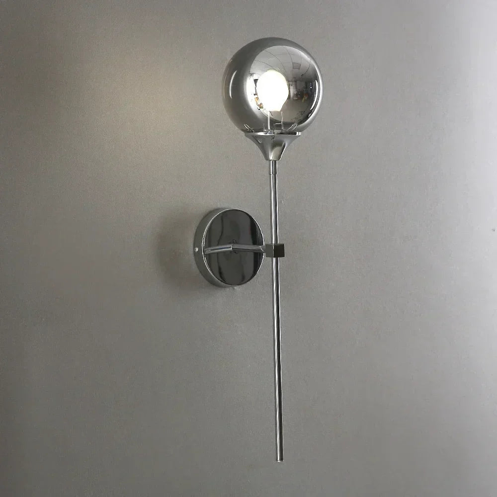 DecorBites™ Glass Ball Wall Lamps: Modern Nordic Golden Chrome Lighting Fixtures for Living Room, Kitchen