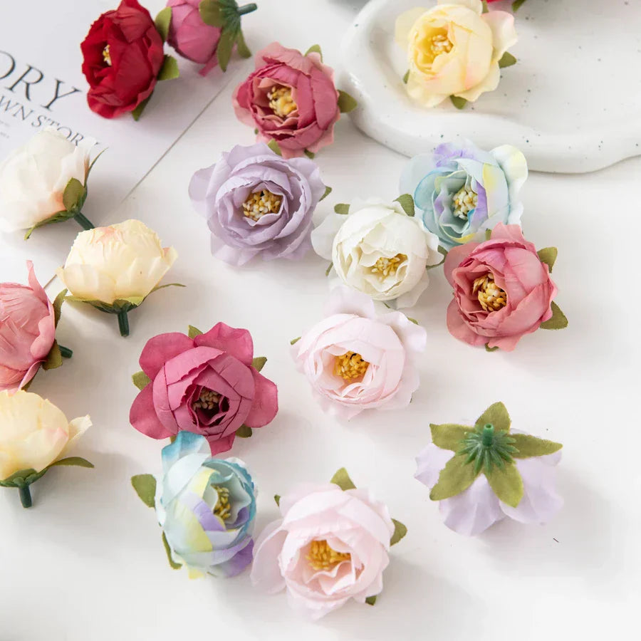 DecorBites™ Artificial Flowers Wedding Christmas Decoration Home Scrapbooking Bridal Accessories