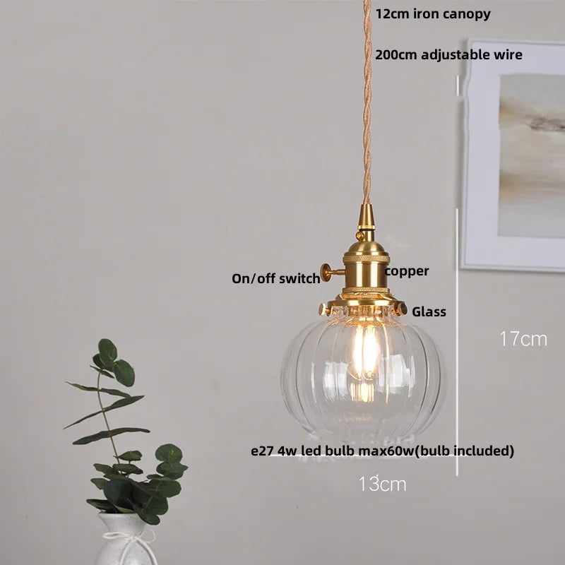 DecorBites™ Clear Glass LED Pendant Light Fixture for Modern Home Decor