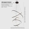 DecorBites™ Copper Circle Chandelier: Modern Minimalist Luxury for Living Room, Restaurant, Villa Staircase