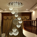 DecorBites™ Crystal Staircase Chandelier Pendant Light - Modern Luxury Large Villa Ceiling Lights