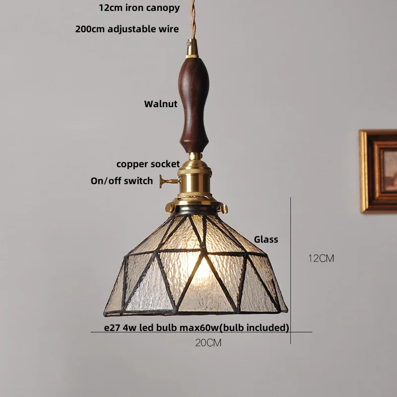 DecorBites™ Blue Glass LED Pendant Light - Nordic Modern Hang Lamp