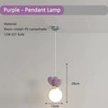 DecorBites™ Children's Love Wall Lamp Purple Red Pink for Nursery School Kids Baby Room Decor