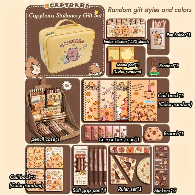 Cute Capybara Stationery Gift Set