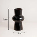 DecorBites™ Black Glass Vase with Artificial Flowers for Stylish Room Decor