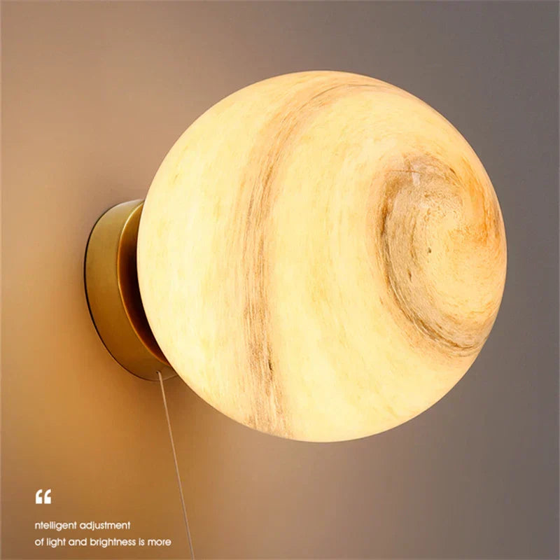 DecorBites™ Astronaut Moon Wall Lamp: Modern Minimalist Kids Bedroom Background Light