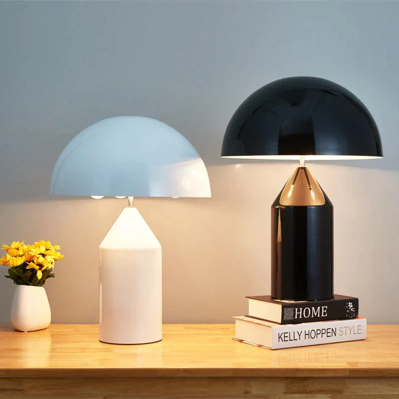 DecorBites™ LED Mushroom Table Lamp: Stylish Metal Desk Light for Living Room, Bedroom, or Dining Area