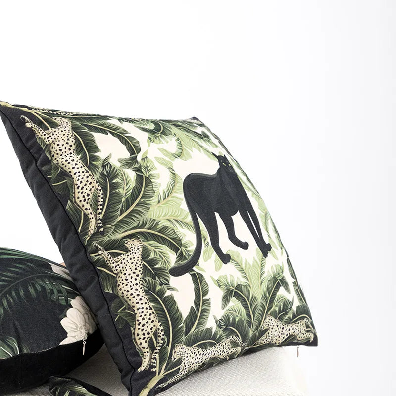 DecorBites™ Green Jungle Decor Pillowcases, Premium Cushion Cover - Home Products