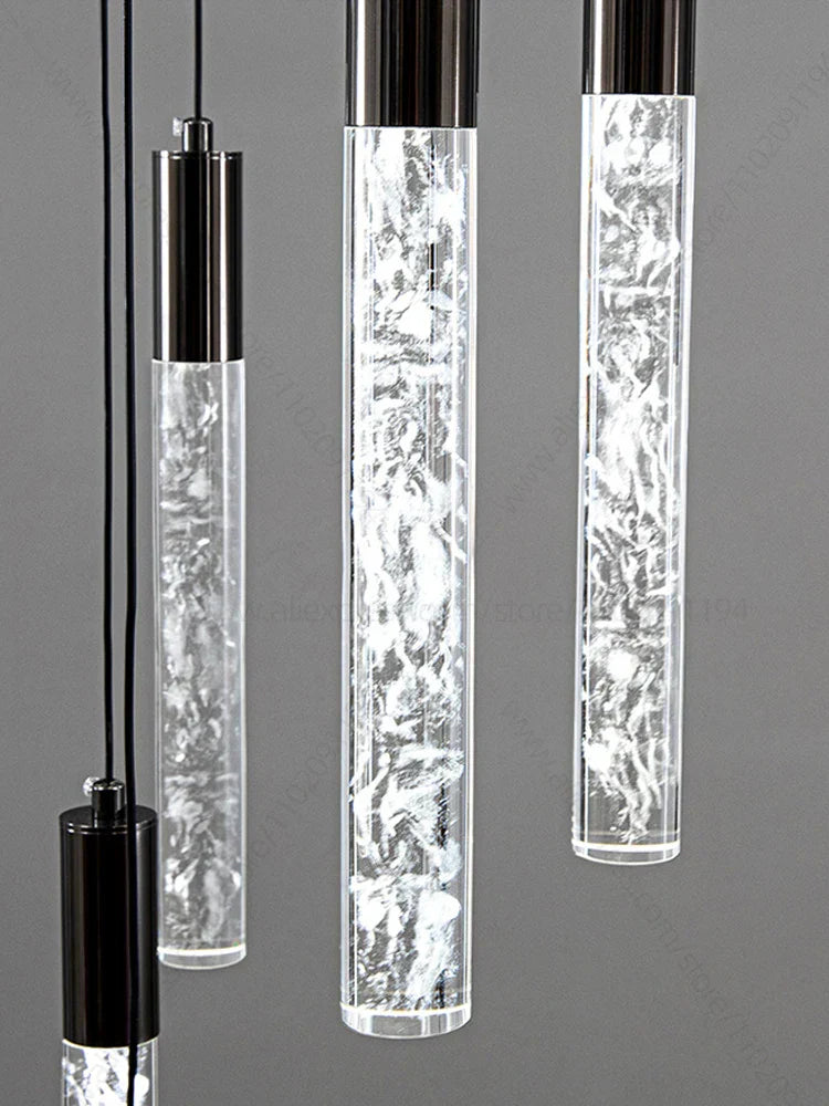 DecorBites™ Crystal Living Room Hotel Chandelier | Luxury Pendant Lamp for Kitchen Staircase
