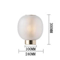 DecorBites™ Black Glass Ball Nordic Design LED Table Light for Bedroom and Living Room