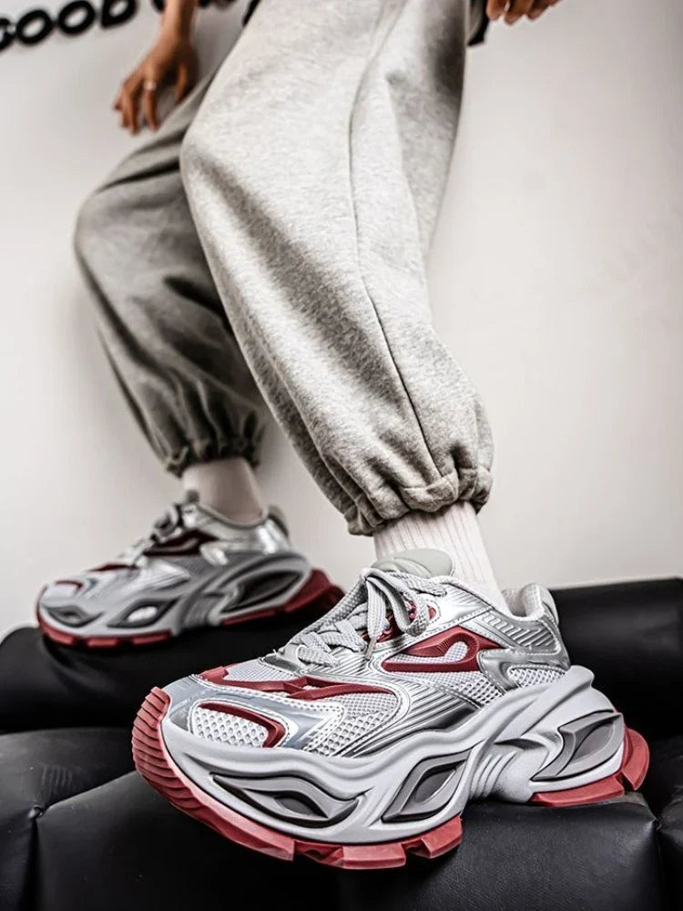 Low-Top Thick Platform Man Casual Sneaker Spring and Autumn Designer Trend 2025 Comfortable High Quality Sports Shoes for Men