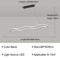 DecorBites™ LED Pendant Light: Modern Aluminum Line Shapes Chandelier