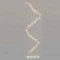 DecorBites™ Love Chandelier: Luxury Crystal Gold Lighting for Staircase & Living Room