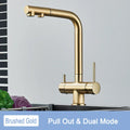 DecorBites™ Black Pull Out Water Purifier Faucet: 2-in-1 Hot Cold Mixer Tap