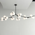 DecorBites™ Black Gold LED Glass Ball Chandelier for Living Room, Kitchen, Bedroom Décor