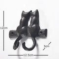 DecorBites™ Cat Hook Hanging Shelf: Decorative Cast Iron Wall Coat Rack for Outdoor Decoration