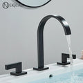 DecorBites™ Crystal Handle Gold Bathroom Basin Faucet Three Hole Mixer for Bathtub