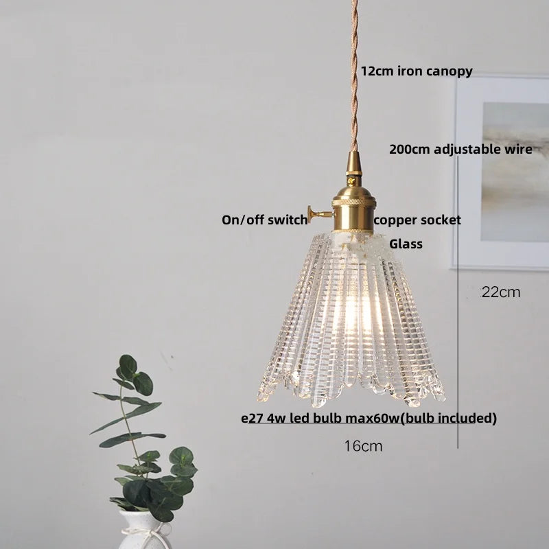 DecorBites™ Clear Glass LED Pendant Light - Modern Nordic Design - Adjustable Hanging Lamp