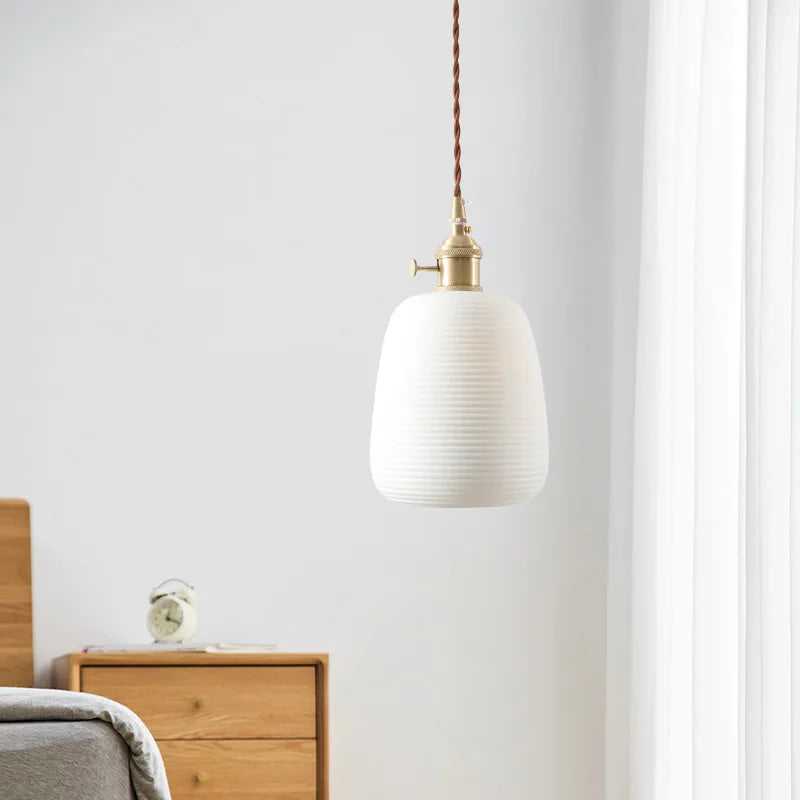 DecorBites™ Ceramic LED Hanging Lamp Japenese Style Pendant Lighting for Home Deco