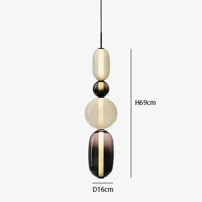 DecorBites™ Candy Glass Ceiling Hanging Chandelier for Loft Living Room