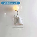 DecorBites™ Blue Pink Bear Wall Lamp for Kids Bedroom, 3D Moon Lighting, G9 Bulb