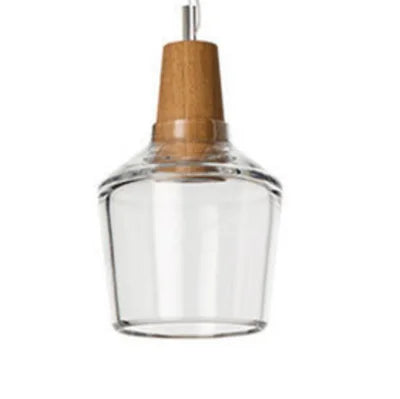 DecorBites™ Glass and Wood Pendant Light for Modern American Retro Dining Loft Decor
