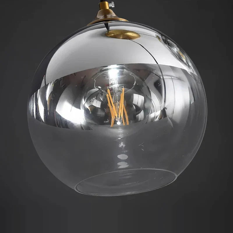 DecorBites™ Industrial Glass Pendant Light for Dining Table, Kitchen, Bar, Office - E27