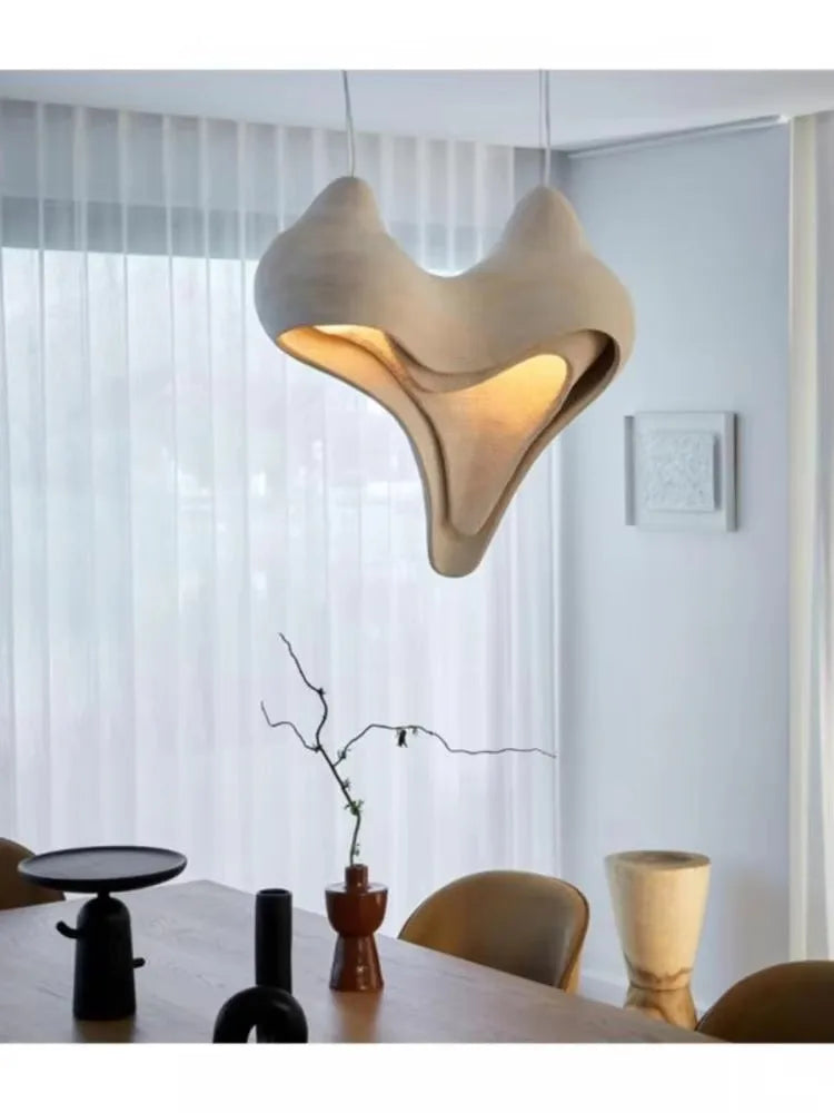 DecorBites™ Gypsum Pendant Lamp Conch Design Wabi Sabi Style for Living Room or Bedroom