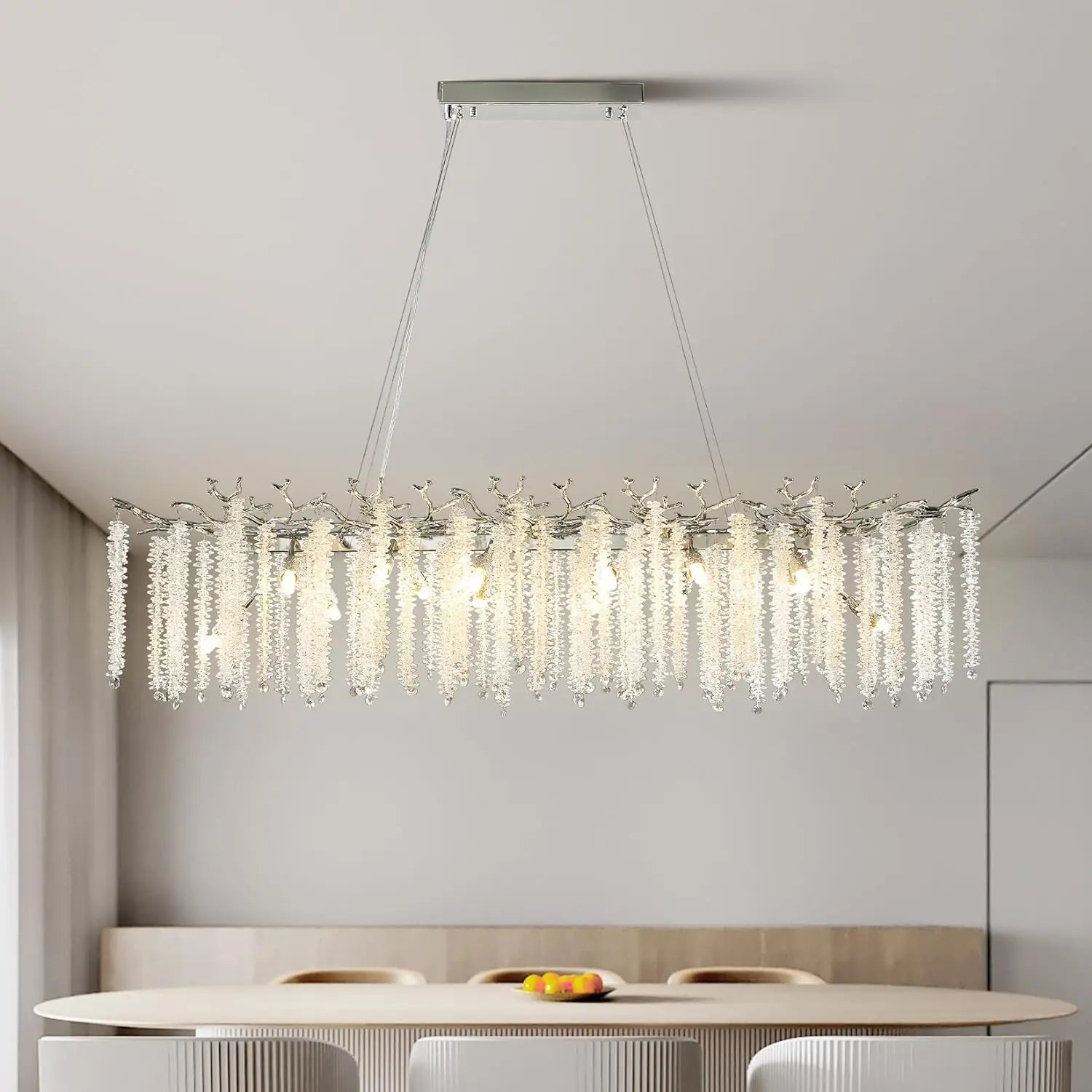 DecorBites™ Branch Crystal Chandelier for Dining Room, Bedroom, Living Room