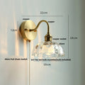 DecorBites™ Crystal LED Wall Sconce Pull Chain Switch Brass Mirror Light