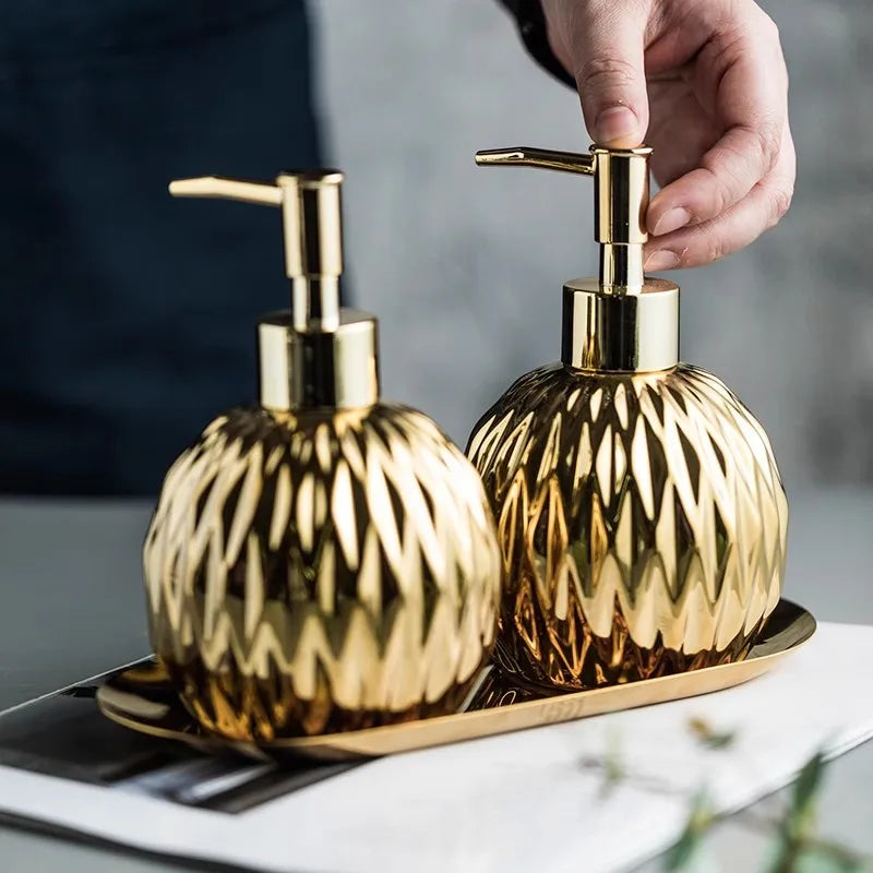 DecorBites™ Ceramic Liquid Soap Dispenser Set 400 ML
