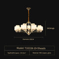 DecorBites™ Chinese Natural Jade All Copper Chandelier for Luxury Living Room Villa